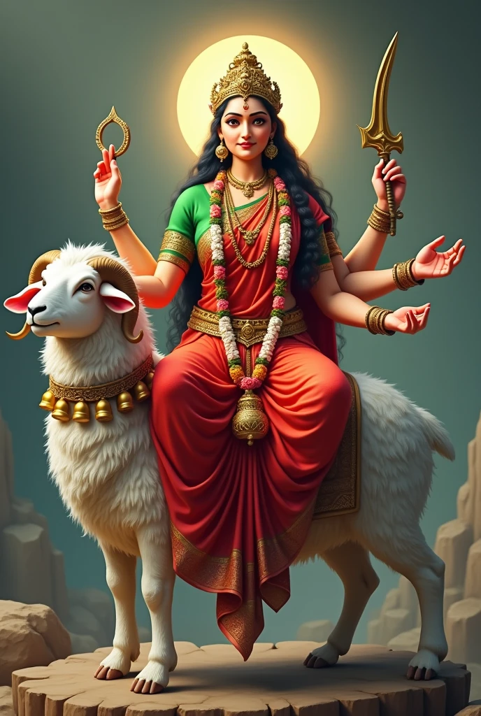 શ્રી ગેલ માતાજી એક સફેદ રંગ નો સિંગડા વાળા ઘેટાં પર બેઠા હોય છે  અને શ્રી ગેલ માતાજી હાથ માં તલવાર,ત્રીશુલ, ચક્ર, અને આશીર્વાદ આપતા હોય છે માતાજી એ લાલ રંગ ની સાડી પહેરી હોય છે અને તેમનું બ્લાઉઝ લીલા રંગનું હોય છે અને તેનાં ગળામાં ફુલો નો હાર હોય છે  અને શ્રી ગેલ માતાજી નાં માથા પર સોનાનો મુગટ હોય છે અને શ્રી ગેલ માતાજી ઘેટાં ને દોરી થી પડ્યો હોય છે અને ઘેટાં નાં ગળે સોનાની ઘંટડી પહેરી હોય છે 