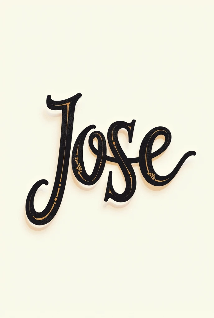 Logo with the name Jose and the font is creative letter