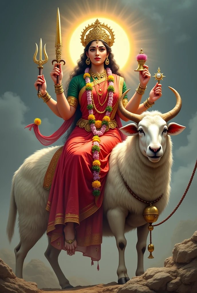 શ્રી ગેલ માતાજી એક સફેદ રંગ નો સિંગડા વાળા ઘેટાં પર બેઠા હોય છે  અને શ્રી ગેલ માતાજી હાથ માં તલવાર,ત્રીશુલ, ચક્ર, અને આશીર્વાદ આપતા હોય છે માતાજી એ લાલ રંગ ની સાડી પહેરી હોય છે અને તેમનું બ્લાઉઝ લીલા રંગનું હોય છે અને તેનાં ગળામાં ફુલો નો હાર હોય છે  અને શ્રી ગેલ માતાજી નાં માથા પર સોનાનો મુગટ હોય છે અને શ્રી ગેલ માતાજી ઘેટાં ને દોરી થી પડ્યો હોય છે અને ઘેટાં નાં ગળે સોનાની ઘંટડી પહેરી હોય છે 