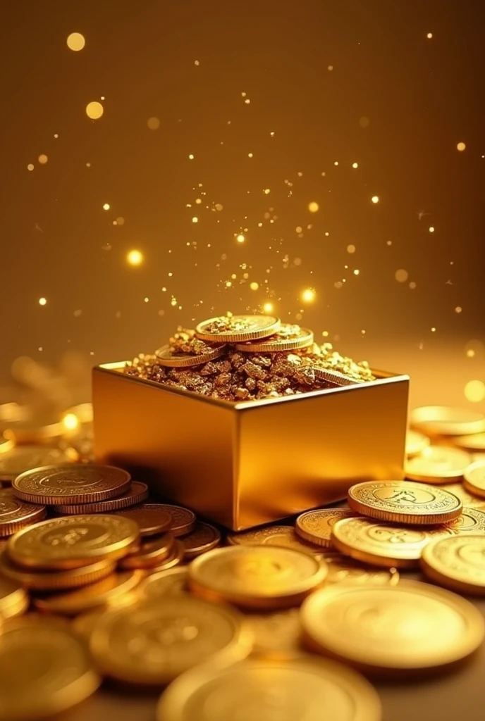 Pile of gold, Gold coins, dog, Gold coins이 하늘에서 쏟아진다. Dazzling golden, golden light, The Golden Box, Gold Coin,