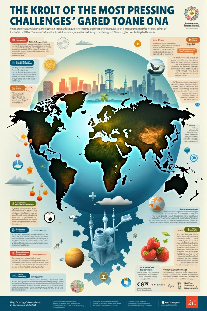 poster about the role of science and technology play in addressing global challenges