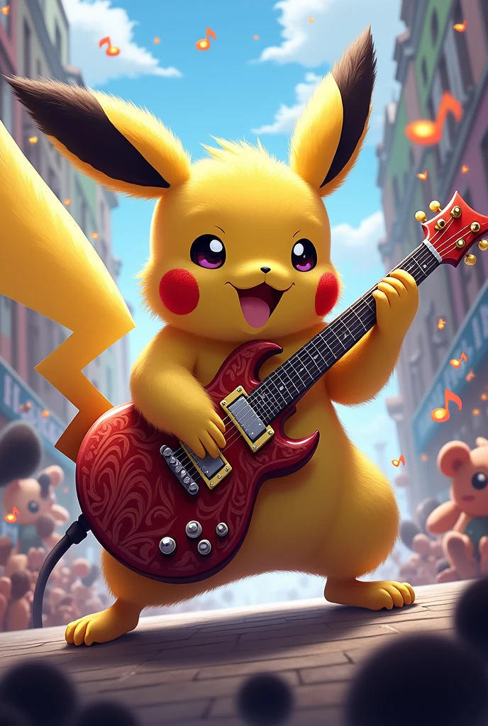 Pokemon with guitar