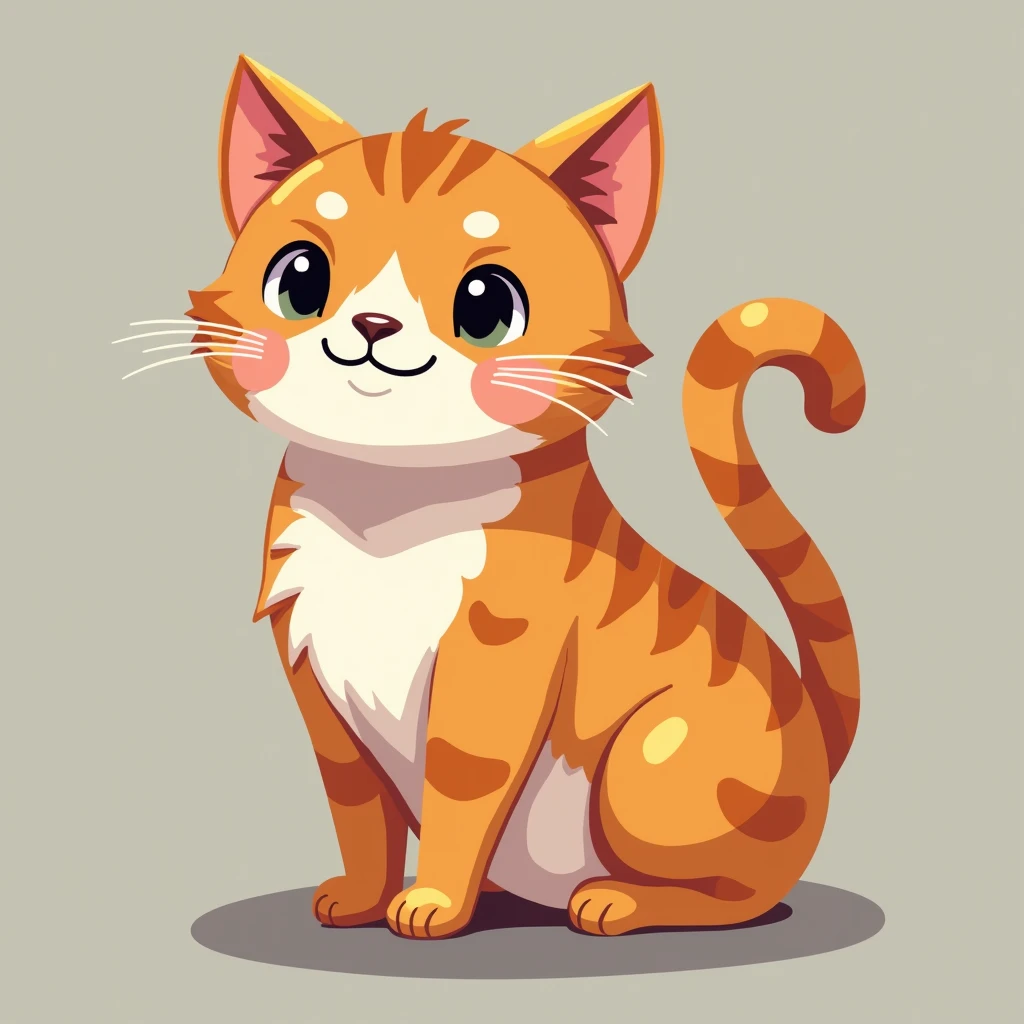 A cat with a nice body