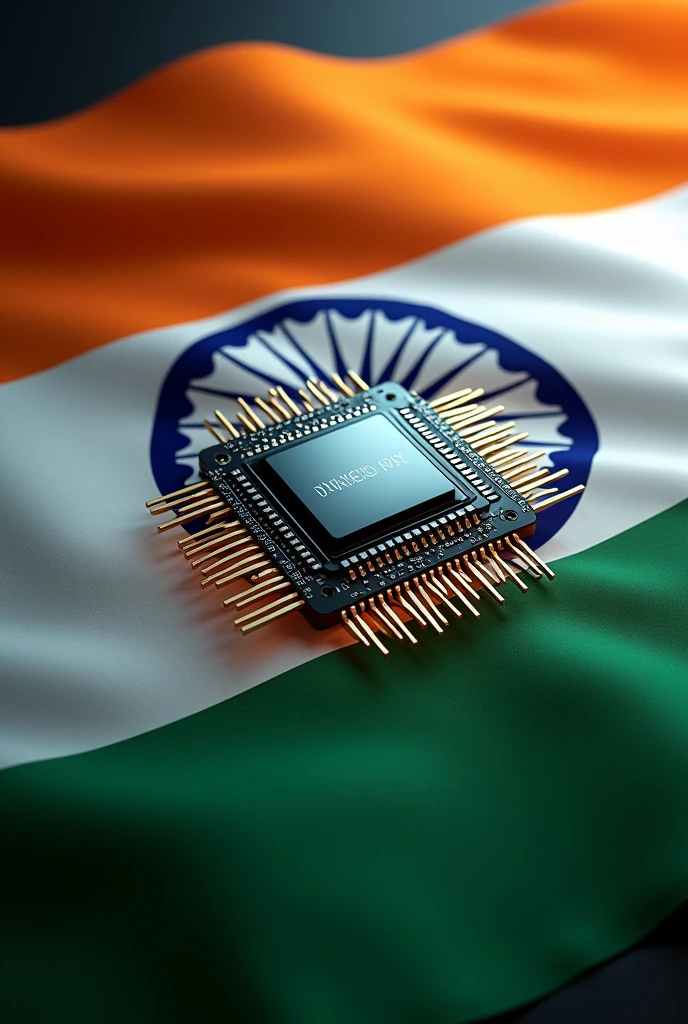 I am VLSI Engineer in Semiconductor industry and today was independence day in India now I want wish to all. I want image with processor or chip with India flag with wishes in 9:16 ratio. 
