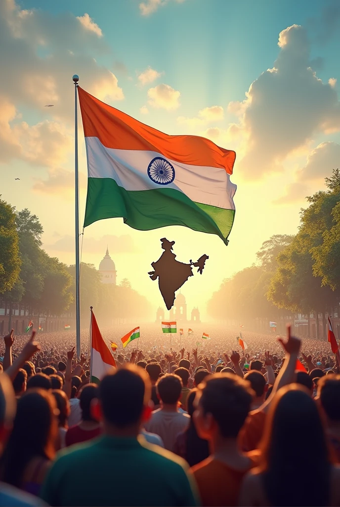 पिथवी 15 अगस्त को का फोटो बनवाओ और भारत का नक्शा देखो 