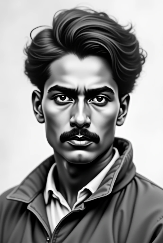 Bhagat Singh Indian freedom fighter black and white