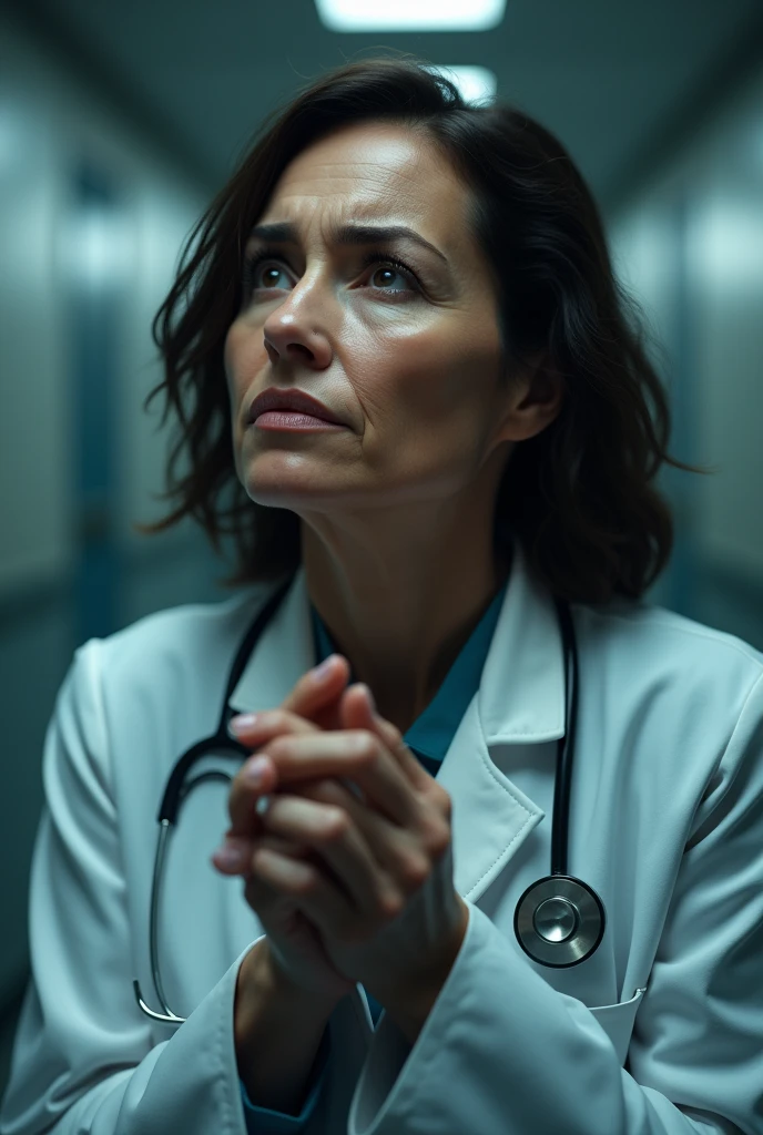 Female doctor crying 
