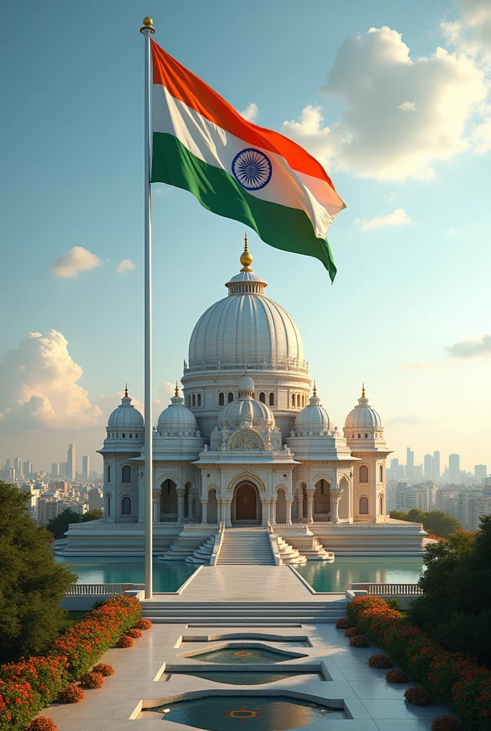 Change This image in lightning baground India flag