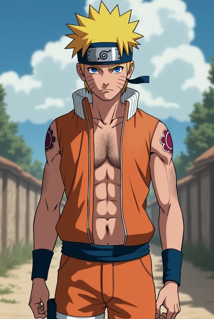 Completely naked Naruto 
