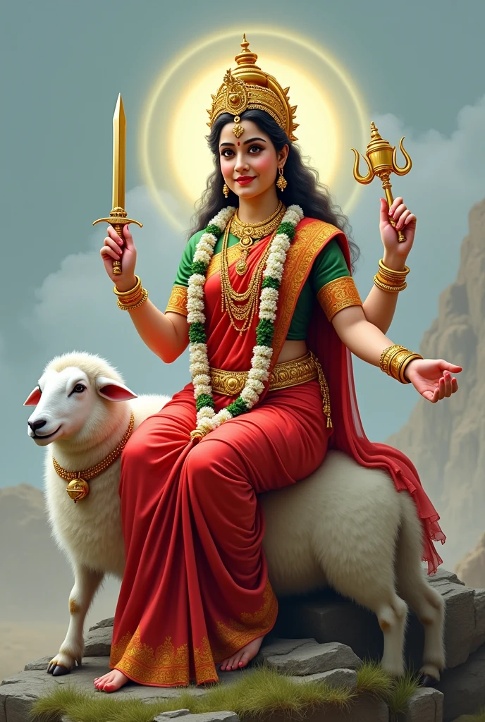 શ્રી ગેલ માતાજી એક પથ્થર પર બેઠેલા હોય છે અને સફેદ રંગ નો સિંગડા વાળા ઘેટો તેની બાજુમાં બેઠો હોય છે અને શ્રી ગેલ માતાજી હાથ માં તલવાર,ત્રીશુલ, ચક્ર, અને આશીર્વાદ આપતા હોય છે માતાજી એ લાલ રંગ ની સાડી પહેરી હોય છે અને તેમનું બ્લાઉઝ લીલા રંગનું હોય છે અને તેનાં ગળામાં ફુલો નો હાર હોય છે અને શ્રી ગેલ માતાજી નાં માથા પર સોનાનો મુગટ હોય છે અને પગ માં સોનાના પાયલ પહેર્યા હોય છે અને શ્રી ગેલ માતાજી ઘેટાં ને દોરી થી પડ્યો હોય છે અને ઘેટાં નાં ગળે સોનાની ઘંટડી પહેરી હોય છે