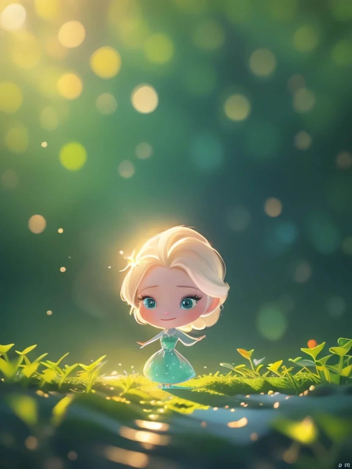 Close up of cartoon elsa on green background, cute numbersArt, Lovely and detailed digital art, 4k hd illustration wallpaper, Cute numbers, Blurred dream illustration, 4k hd wallpaper illustration, Cute 3d rendering, A beautiful artistic illustration, 2d illustration, Blurred dreamy illustration, Epic Concept Art. bokeh, elsa of arendelle