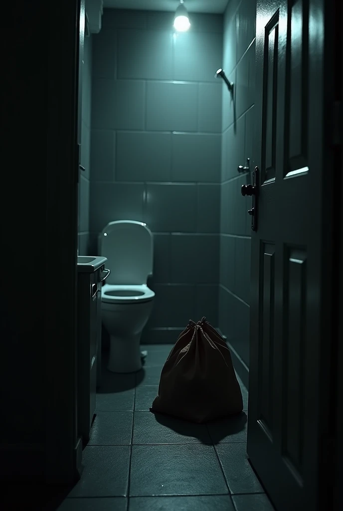 Dark crime scan house in london 2010 remove d people from background add a bag which size 40×19×10 inches in bathroom tab