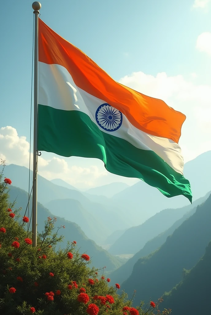 With indian flag