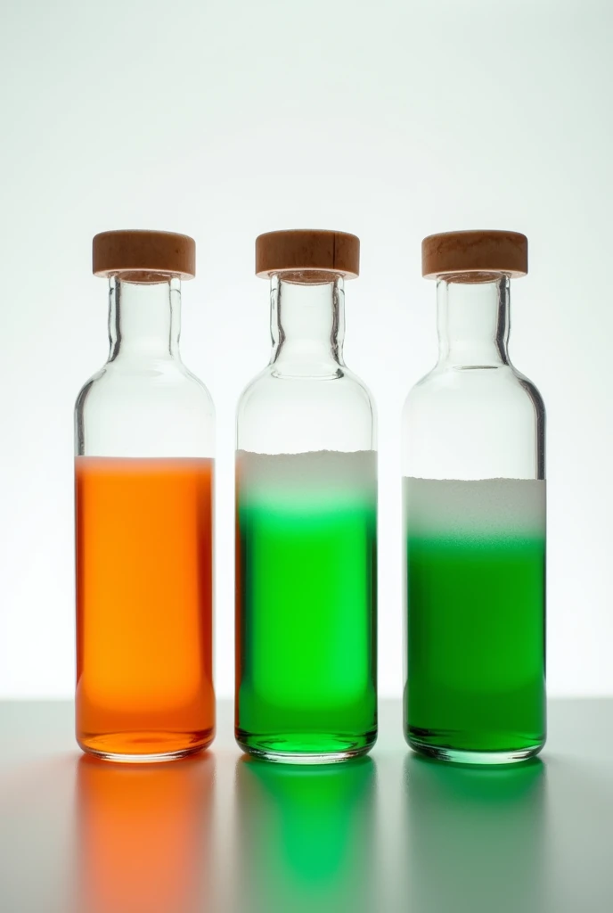 Imagine 3 identical medical ampoules fills with indian tricolour 