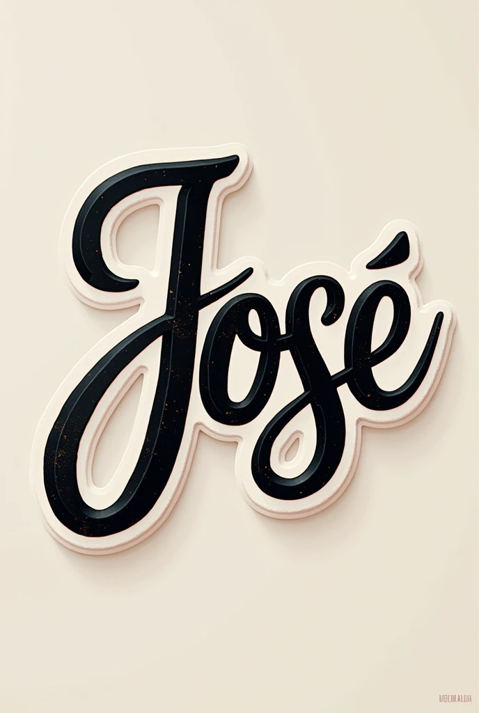 Logo with the name José using a letter font and a creative design for the letters