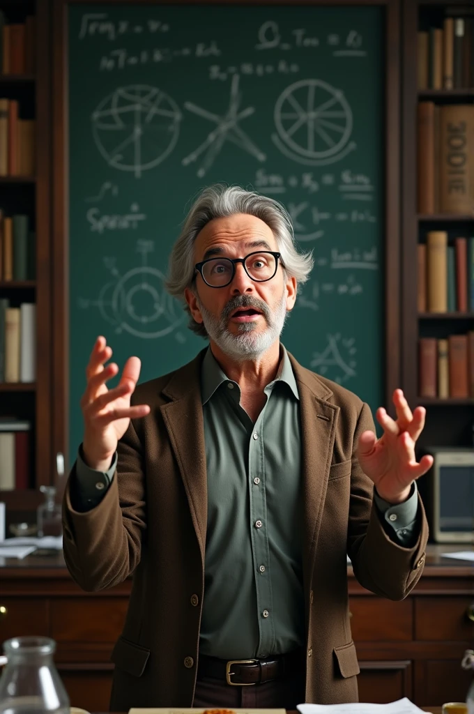 A man explaining time travel 