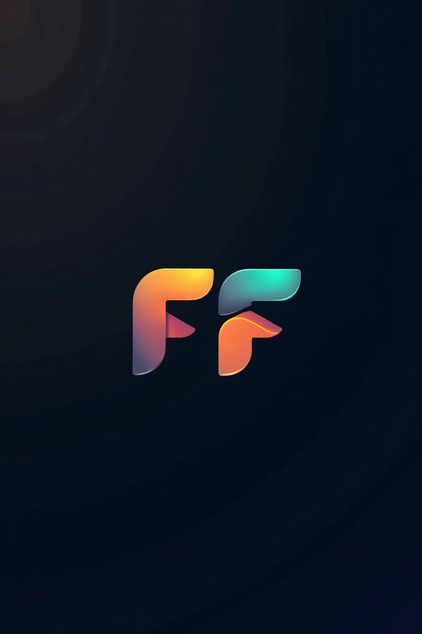 Create a modern and professional logo for a personal finance YouTube channel. The logo should incorporate eye-catching elements when scrolling, dart representing focus, money representation, and a sleek, minimalist design. Use a rich color palette that conveys trust and stability. The logo should include two lower case F's in the center with one F backwards and the channel name 'Focused Funds' under in a bold, contemporary font. The overall look should be clean, engaging, and suitable for digital platforms