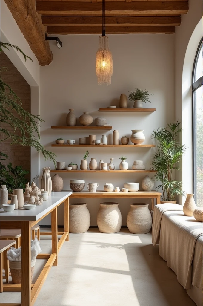 I want a store that sells small ceramics and that the place is well decorated.