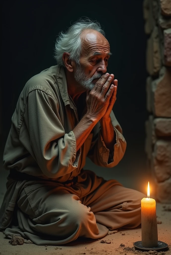 poor old man pray