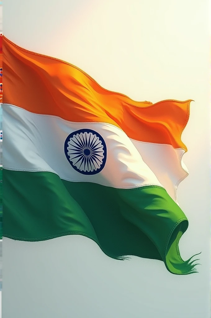 The Indian flag in a beautiful hand