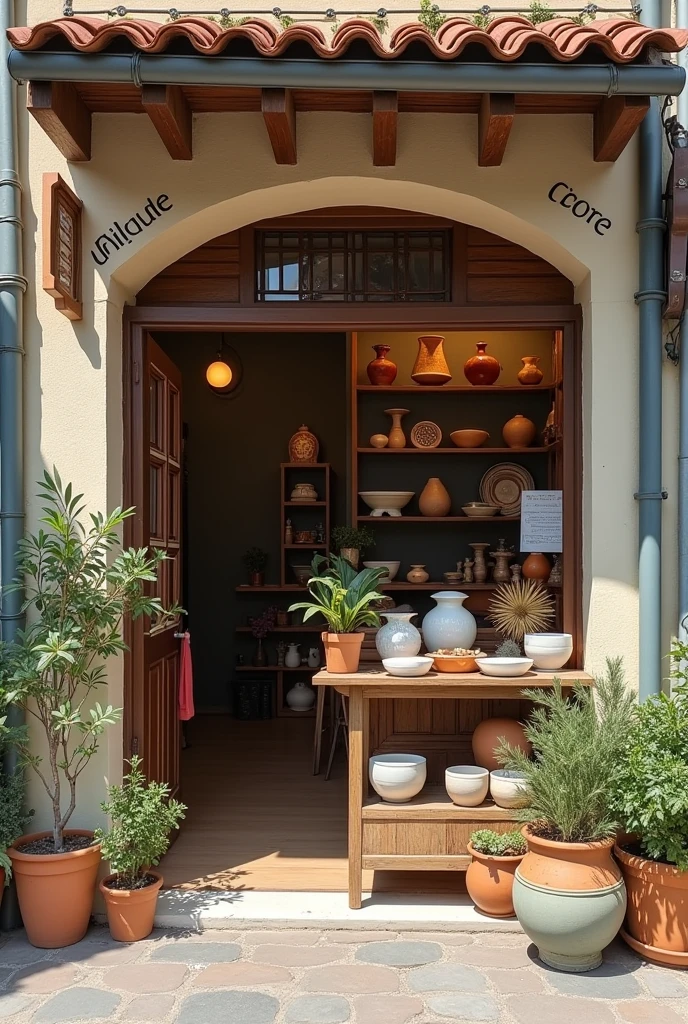 I want a store that sells small ceramics and that the place is well decorated., I want another perspective 