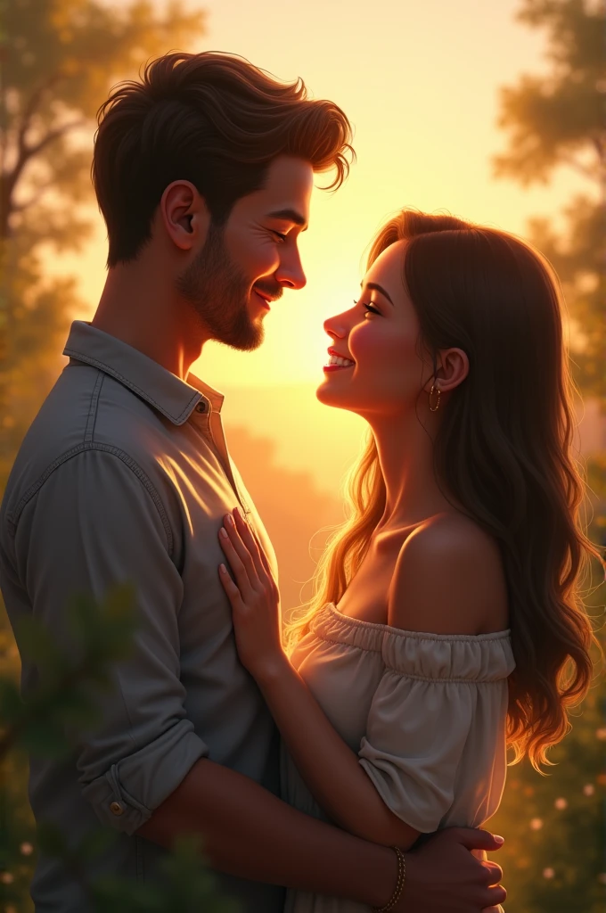 A beautiful young woman stands beside her husband, both smiling lovingly at each other, unaware of the changes to come. She begins to develop a skin disease that gradually alters her appearance, yet their bond remains strong."