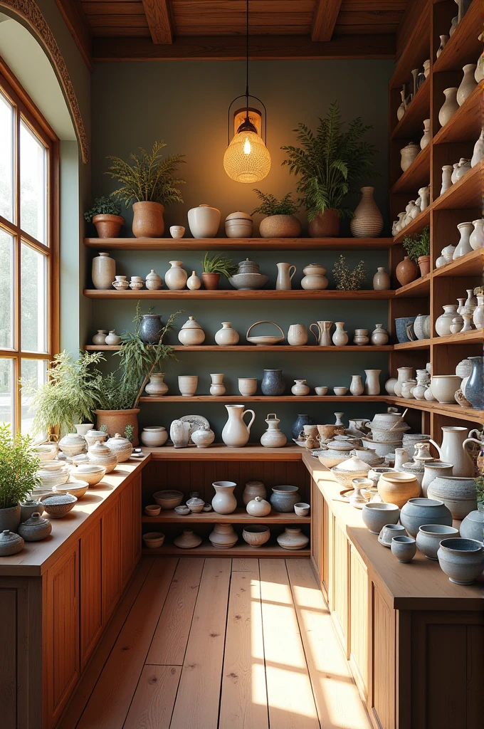 I want a store that sells small ceramics and is well decorated, I want to see more of that store,I want to see it from another perspective but bigger