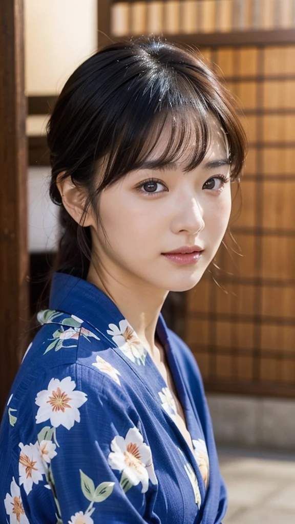 Model actress、One Woman、cool、Close-up of face、Beautiful women in their 20s、Realistic Skin、Japanese women、Upper Body、summer、yukata