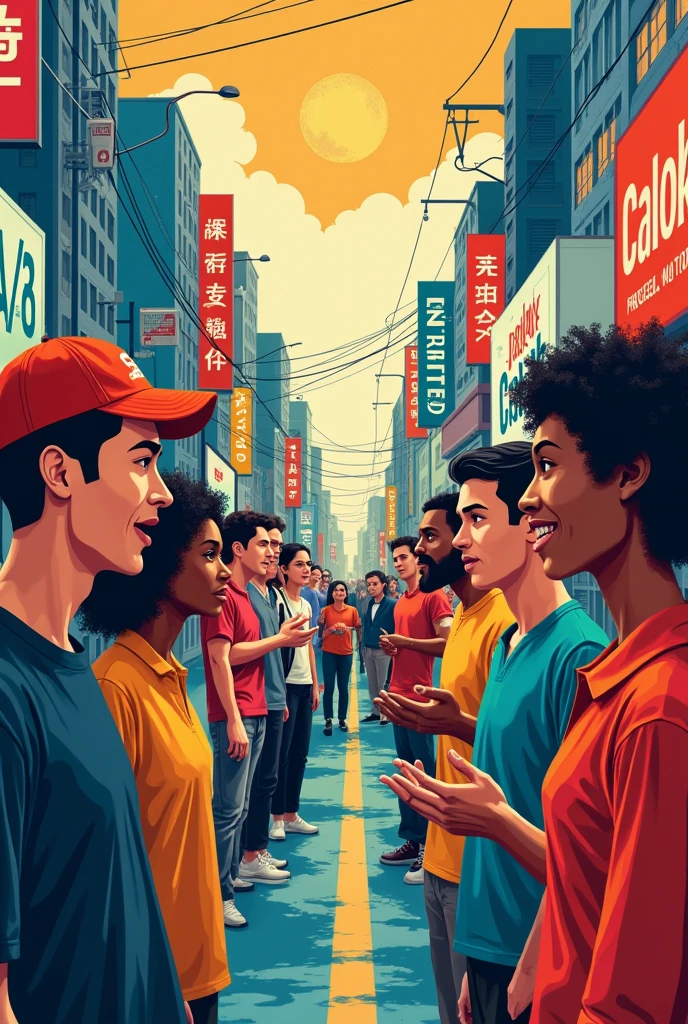 Generate a poster on how social change affect language dynamics