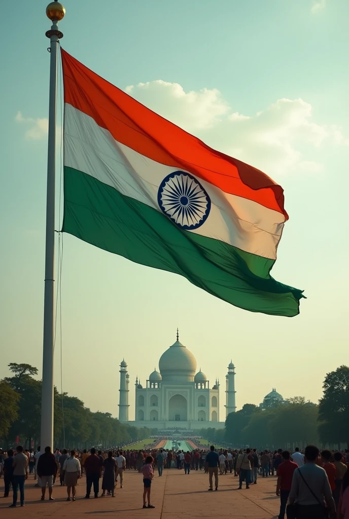 Cinematic Indian big and large flag click by expensive camera