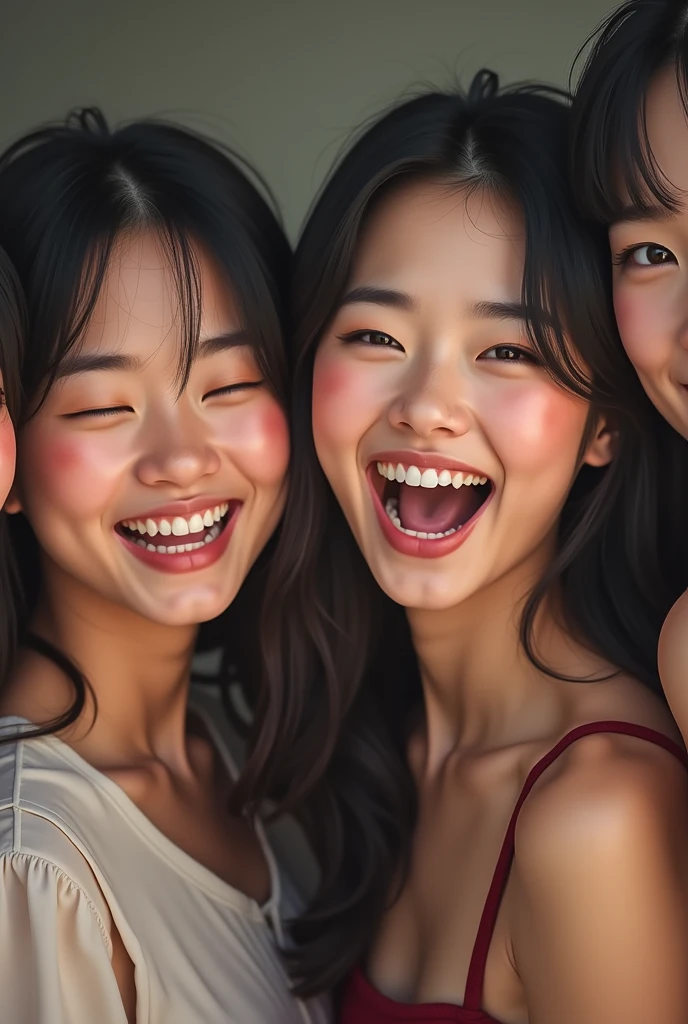 highest quality、8k、32K、Masseter muscle part、nffsw:1.3)、cute japanese girl、1 girl、long hair、profile、(crack your abs、slim body shape:1.2)、(lips) 、smiling showing teeth,（orange hair）、double eyelid、shiny skin、realistic rays of light、big、beautiful face、(laughter:1.3)、squat、(From above:1.2)、(Close-up:1.4)、coastal、white t-shirt、blurred background、(front focus)、(dark: 1.6)、fantasy art、photo realistic、professional lighting、highly detailed face、award-winning、deep shadow、((Ultra-realistic raw photos)),fine eyes,Eyes like the real thing,fine hair,