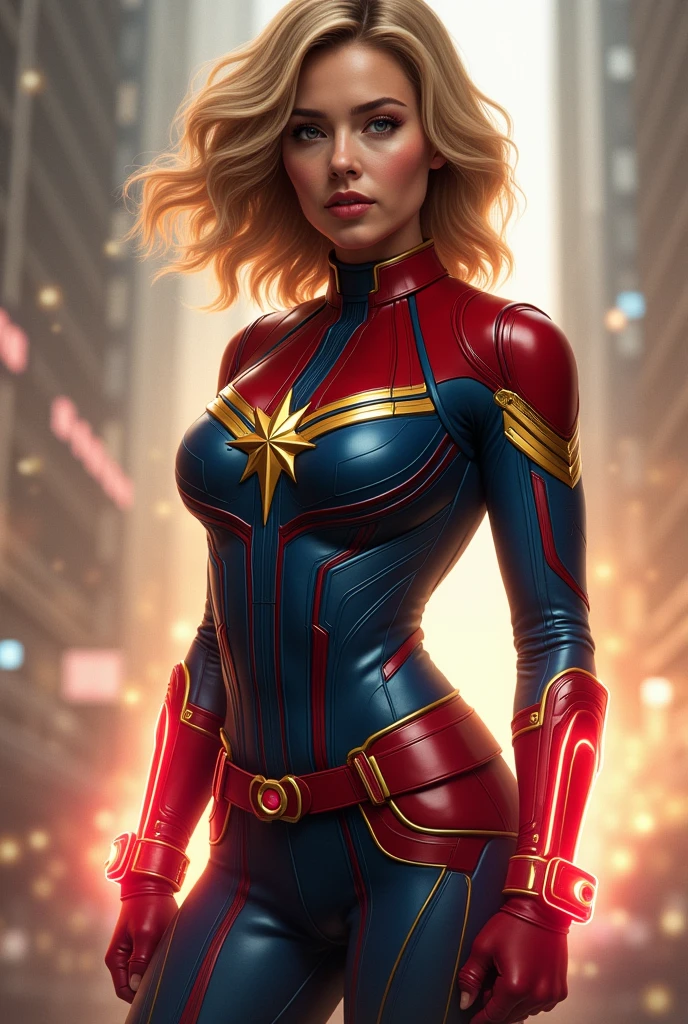 sexy captain Marvel in tiny revealing outfit