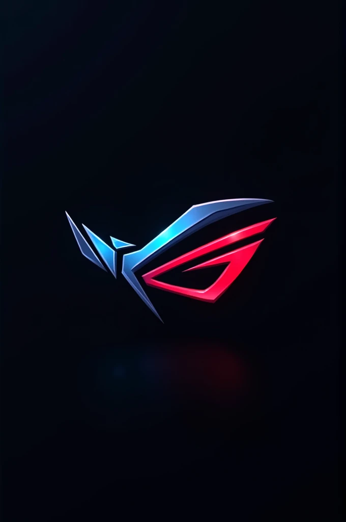 I want a logo with a sleek, modern look and a futuristic feel, but with its own unique identity. Use blue, red, and black in a dynamic and balanced way, avoiding sharp or aggressive shapes. Focus on a clean, innovative design that represents high performance and cutting-edge technology, but steer clear of elements that are too similar to existing gaming logos. The design should be original and distinctive, capturing the essence of gaming while being unique to our brand."