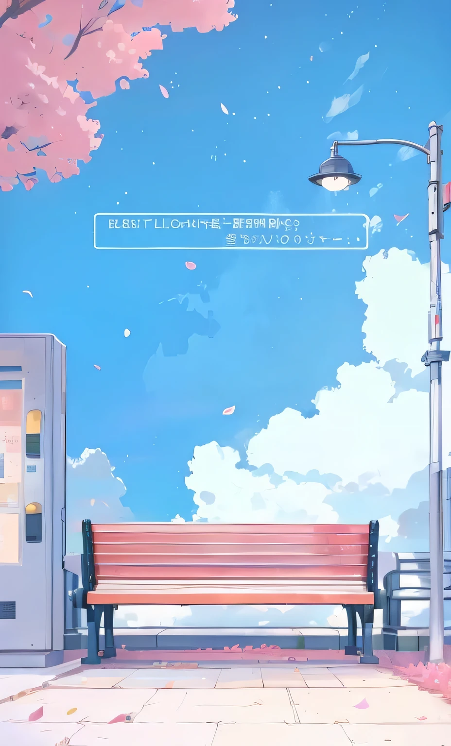 A bench on the sidewalk。, commend art, praise art style, Anime Aesthetics, commend aesthetic, lo-fi art, background technology, pixel art风格, #pixel art:3, pixel art动画, commend feel, game aesthetic, commend, anime background technology, 详细的pixel art, 详细的pixel artwork, commend girl aesthetic