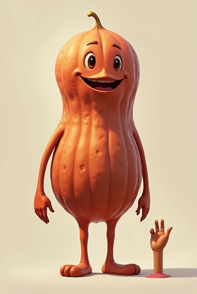 peanut runner jumbo compared to an adult man's hand