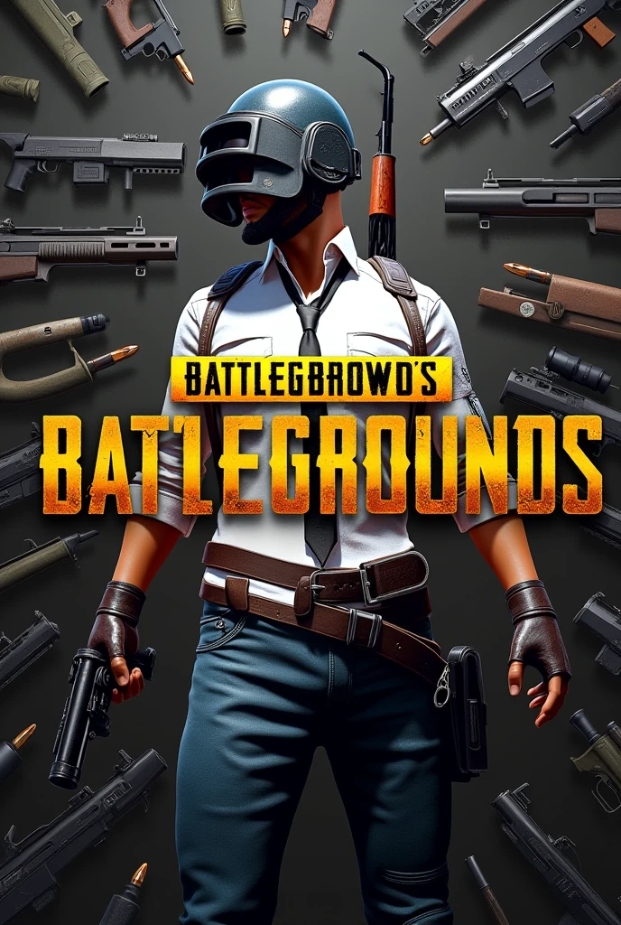 Create 2560px by 1440px size picture that's name Nabin Sah and the background designed by pubg game gun aliments. And name catch in hand carlo character of pubg.