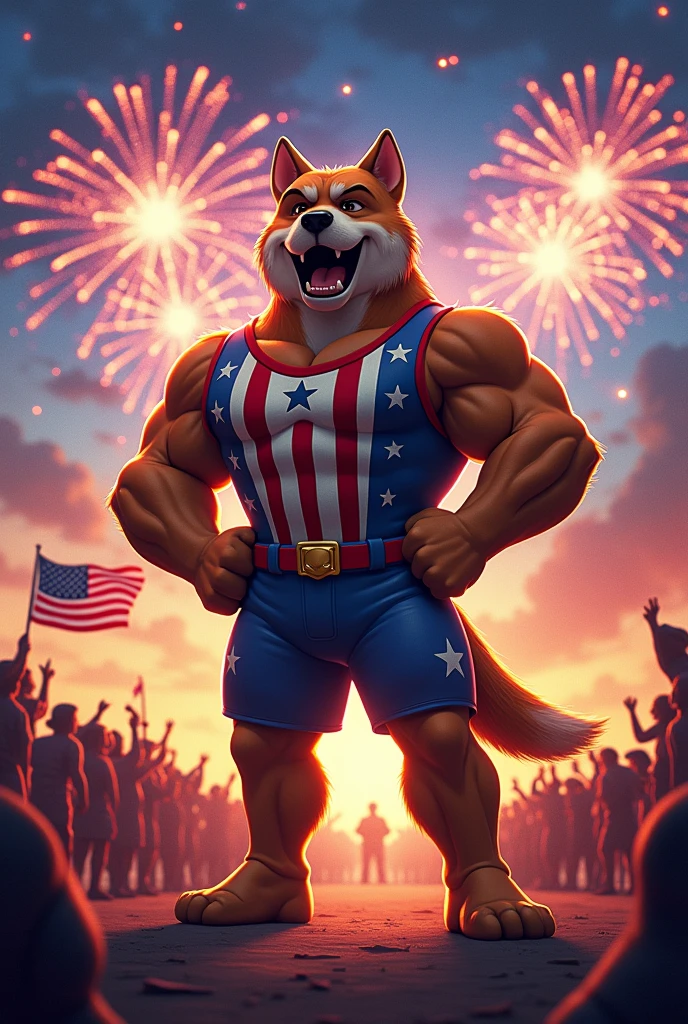 Duo, score_9,score_8_up,score_7_up, source_furry, (an Anthro avian bald eagle, white body, female, tall, athletic body, wearing a bikini bottom with the American flag design on it, breasts, nipples, blue eyes, bird arm texture, bird leg texture, humanoid feet, 5 toes):1.4, fireworks background, squatting, blowjob, she is sucking on a human males cock, male is cropped out,