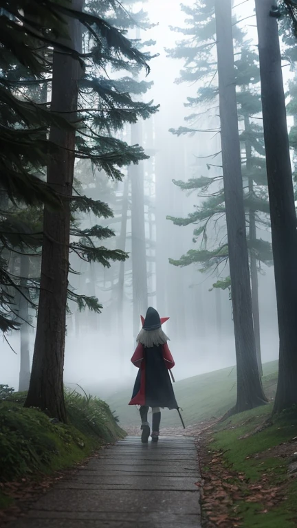 Mysterious Fog, The elf in the photo is looking back at us.