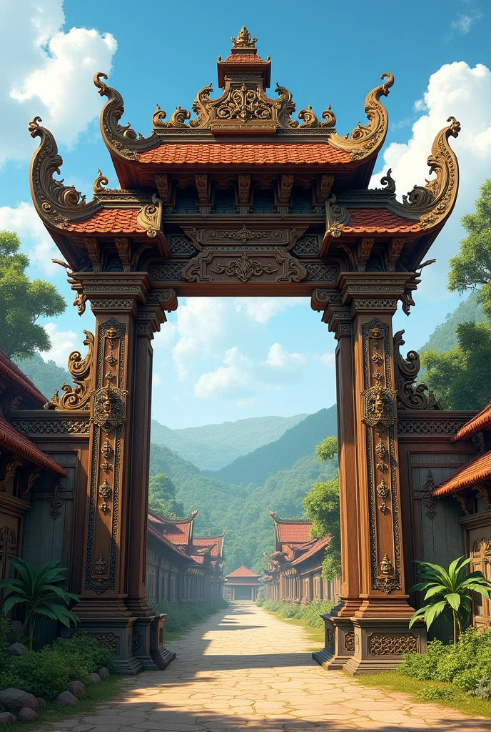 Sengare Krajan village gate