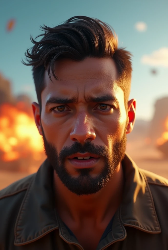 Youtube video thumbnail, battle ground mobile india gameplay video, detailed, in the style of battle ground mobile india, 4k, hdr, masterpiece" for the background

inpainted the face with "realistic face of a man, shocked, surprised, detailed