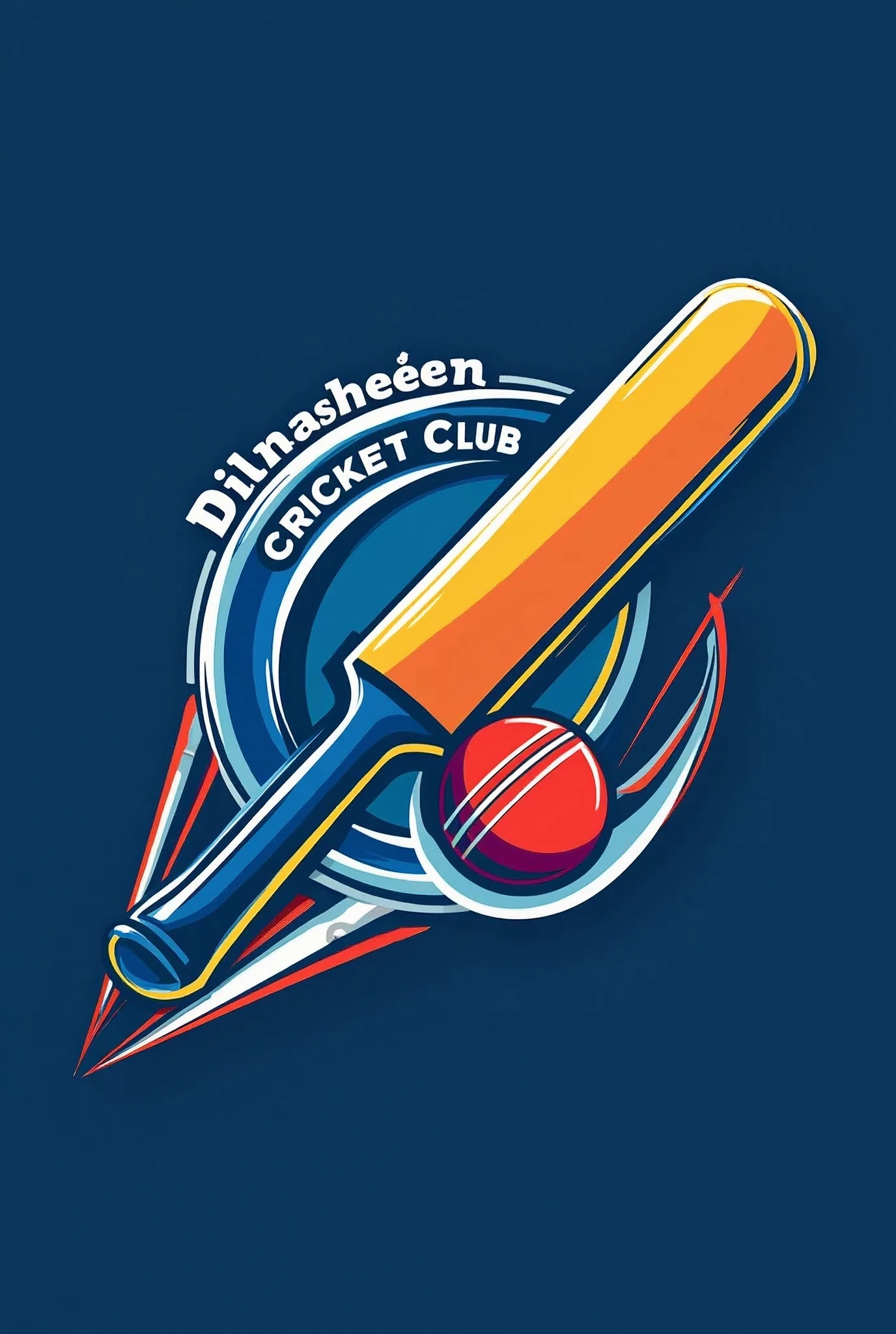Make for the flag sports flag on write a DILNASHEEN CRICKET CLUB TAMMAN