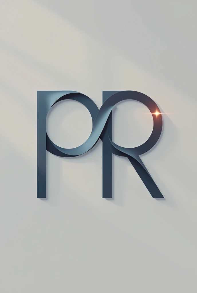 create a logo with the letters P,R,They are entering each other