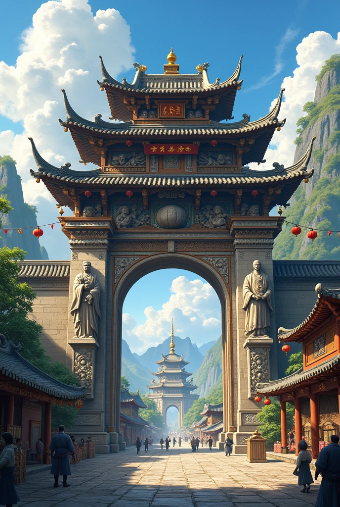 Entrance gate to the village of Sengare kingdom