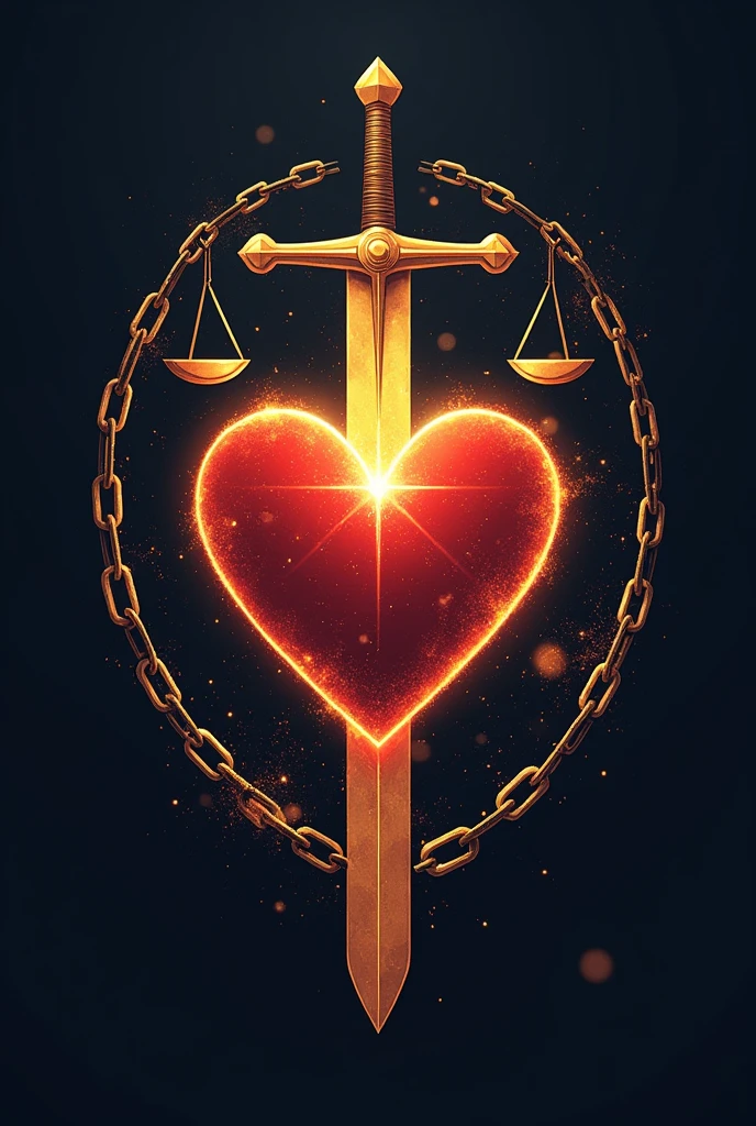 Create a stunning, hyper-realistic image for the 'Three of Lights' card from the Lumen Angelis Tarot deck, Directly inspired by the traditional Rider-Waite Three of Swords. In the center of the letter, A big heart, intricately detailed and anatomically realistic, floats in the air, glowing with a soft, ethereal light. The heart appears almost translucent, as if made of divine material, with delicate veins and a shiny surface that reflects light.

Three beams of radiant light, that look like swords, They pass through the heart from different angles. These beams are not mere lines of light, but they look like solid structures, almost crystalline, with sharp edges and a radiant core that pulsates with energy. Each beam of light is so detailed that you can see the faint drawings of celestial symbols across its surface., and they shine with different intensities: one with a golden hue, another silver and the third with a deep blue, from another world.

The background is a stormy sky, with dark, swirling clouds adding drama and intensity to the scene. Lightning flashes through the clouds, illuminating the heart and beams of light in bursts of radiance. Raindrops fall gently from the sky, but instead of water, They appear as tiny glowing orbs of light, that disperse when they hit the ground.

The overall scene should be emotionally evocative, capturing the deep sadness and searing pain symbolized by the original Three of Swords, but with a heavenly, angelic twist that aligns with the theme of the Lumen Angelis deck.. The heart and the rays of light should be the focal points, Represented with such detail and realism that they seem almost tangible., creating a sense of awe and reverence.