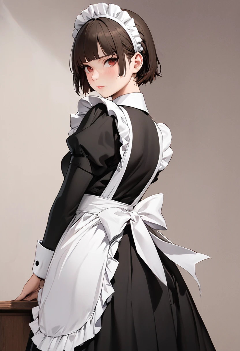 Highest quality, masterpiece, High resolution, alone, , (maid:1.40), (long maid dress:1.15), 19