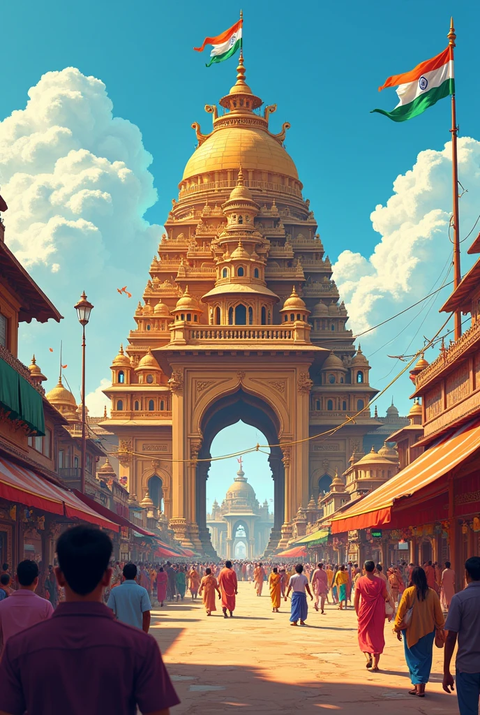 Generate a indipendent day post and in the post aad Dwarkadhish plastic name