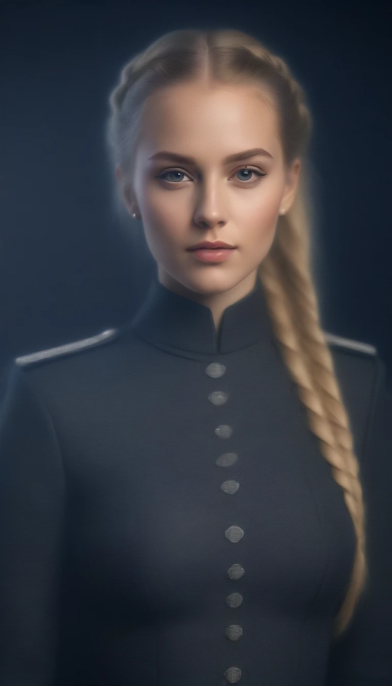 a beautiful 21 yo Oslo Norway woman, Captain Tiassa with long blond braided hair wearing a Venusian chrome military dress, led lights long dress with diamonds next to Venusian Estate, intricate detailing, HDR, vibrant contrast, 32k resolution, luminism lighting techniques, ultra-realistic digital render, bokeh, mass effect, close up black, beauty, pure perfection, divine presence, unforgettable, impressive, breathtaking beauty, Volumetric light, auras, rays, 8k uhd, dslr, soft lighting, high quality, natural textures 8k masterpiece canon eos r4s 50
