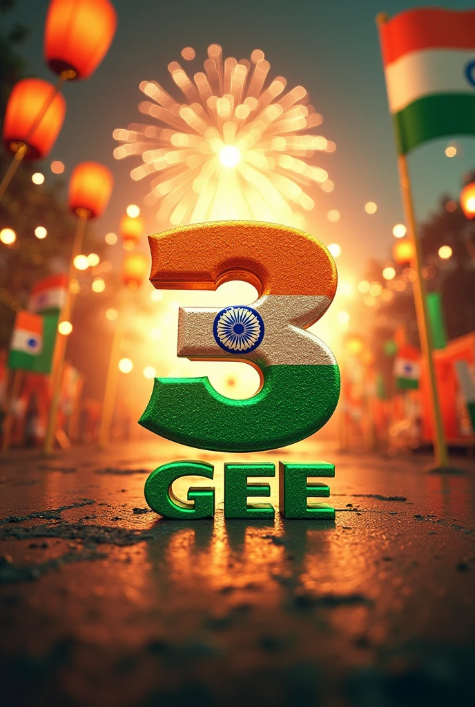 "3-GEE" brand for independence day celebration india 