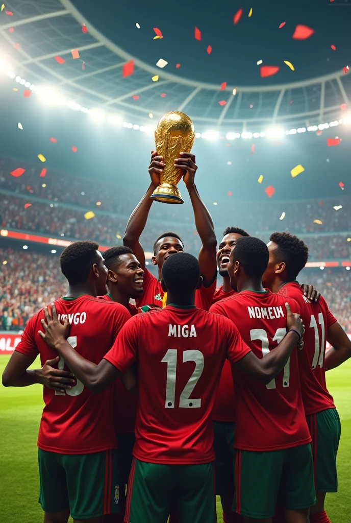 L'équipe national de la RDC qui remporte la coupe du monde en battant la France en final
