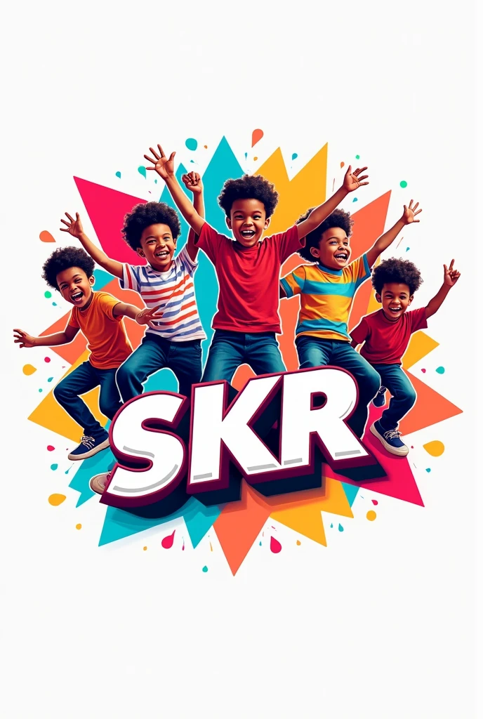 Logo with boys dance on name "SKR"
